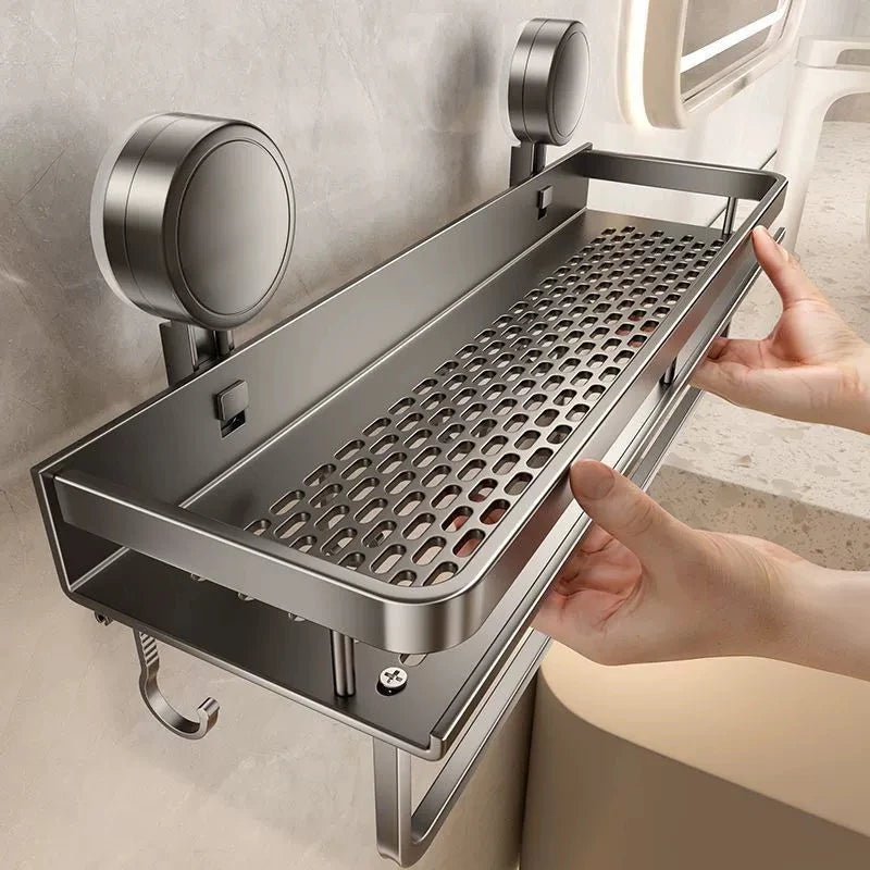 Suction cup storage rack, bathroom, non perforated artifact, toilet, washbasin, bathroom, wall mounted storage