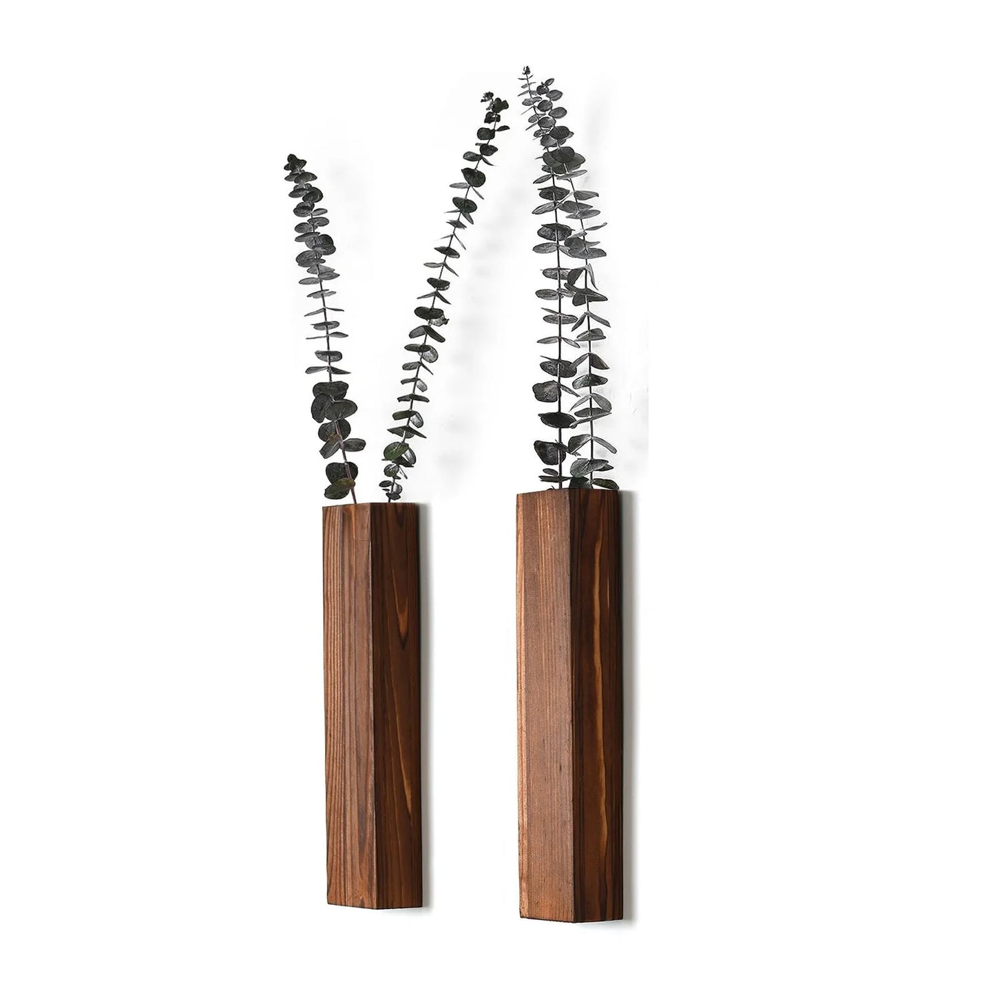 Wood Wall Planter Wall Decor for Artificial Flower Plants Wooden Plant Holders Wall Plant Pocket Vase Hanging for Living Room Be