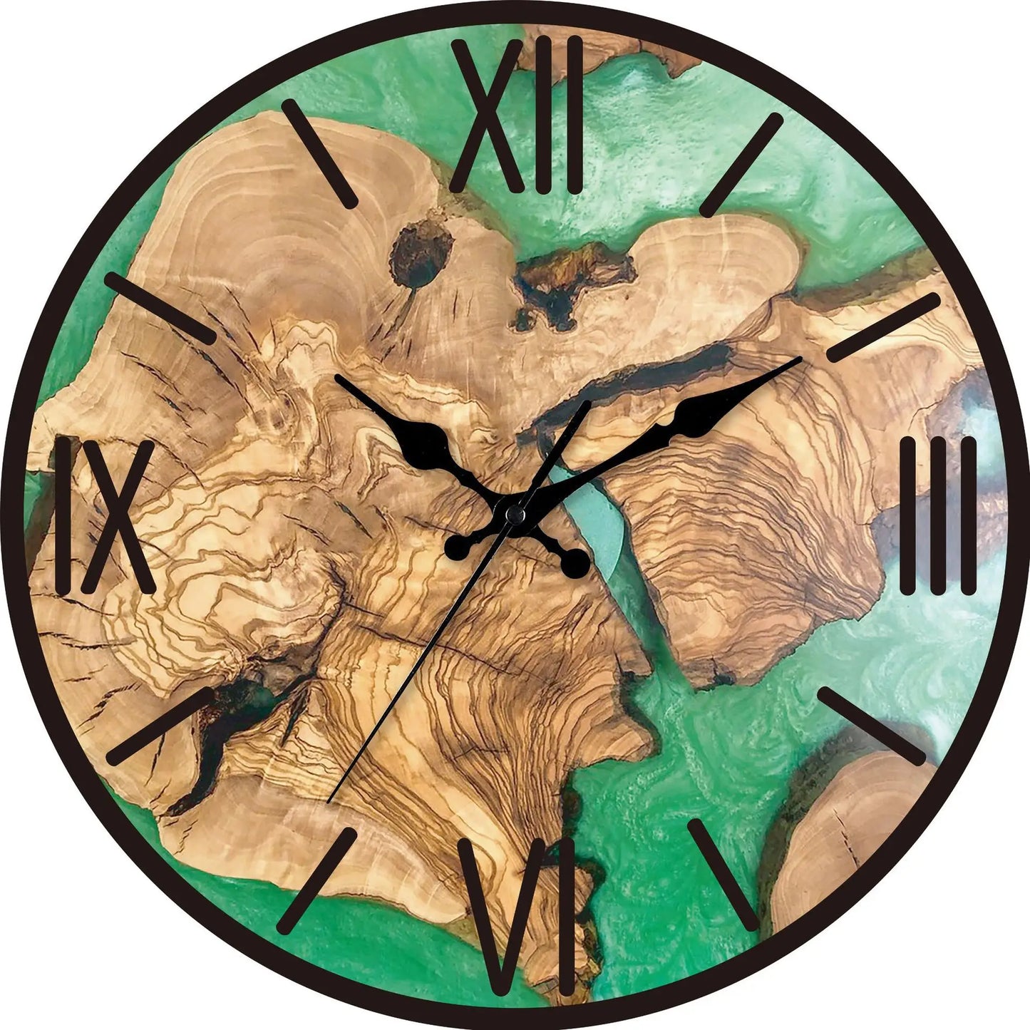 New Transparent Acrylic Wood Grain Wall Clock High Quality Luxury Wall Decoration Clocks for Living Room Bedroom Office Home
