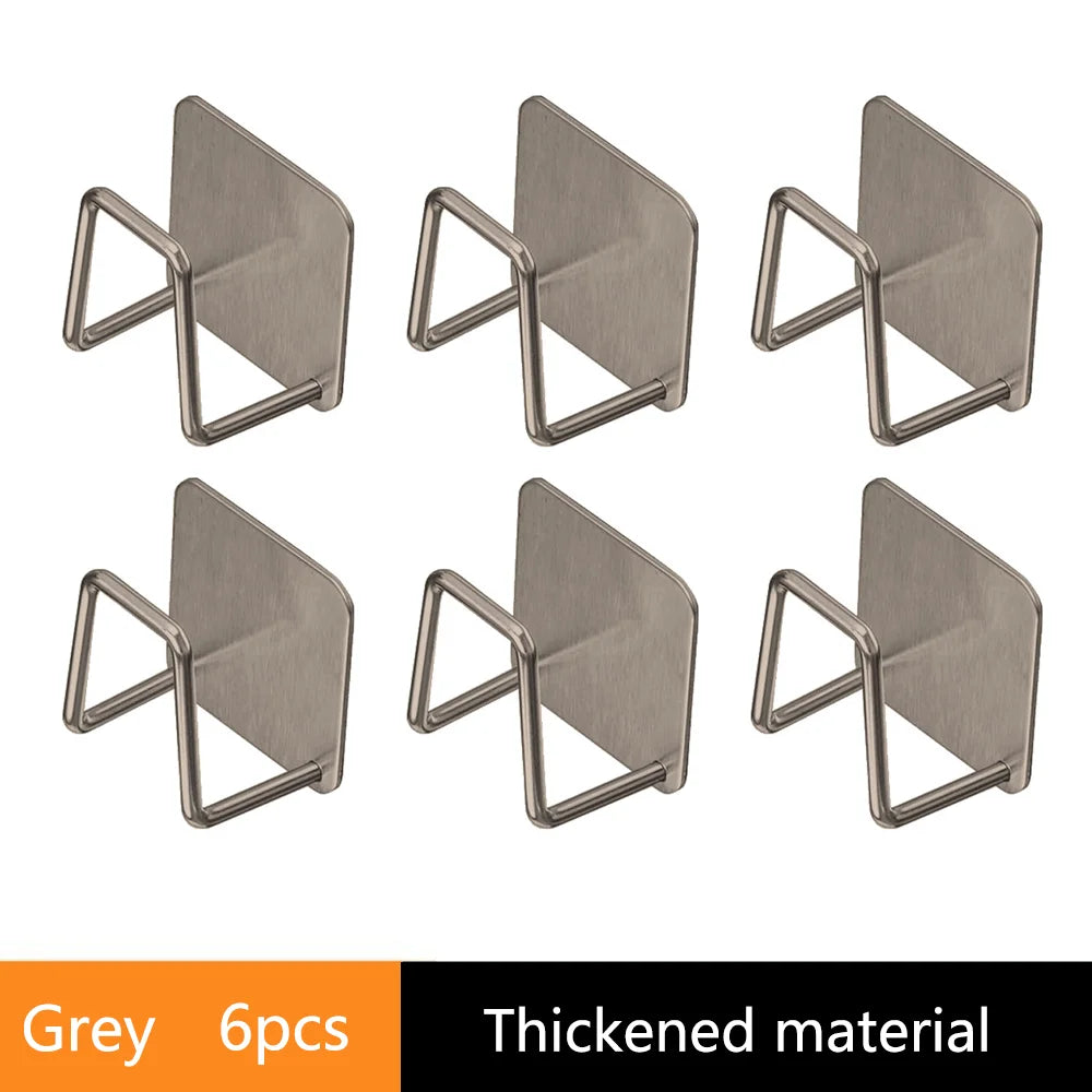 2-8 PCS Space Saving Kitchen Organizer:No Drill Wall Mounted Pot Lid Holder Under Cabinet Chopping Board Plate Storage Rack