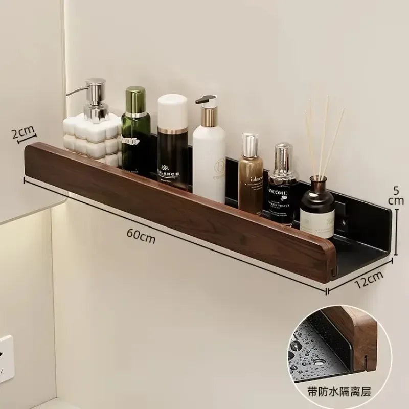 Bathroom Storage Wall Mount Shampoo Makeup Storage Holder Bathroom Accessories No Drilling Wall Shelf Shower Holder For WC