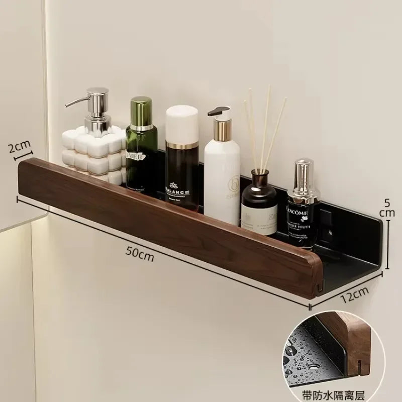 Bathroom Storage Wall Mount Shampoo Makeup Storage Holder Bathroom Accessories No Drilling Wall Shelf Shower Holder For WC