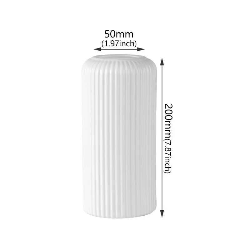 Nordic Plastic Small Vase for Tabletop Home Flower Living Room Decor Decoration Table Ornaments Circle Flower Arrangement Vase