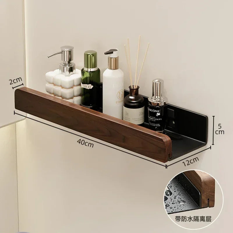 Bathroom Storage Wall Mount Shampoo Makeup Storage Holder Bathroom Accessories No Drilling Wall Shelf Shower Holder For WC