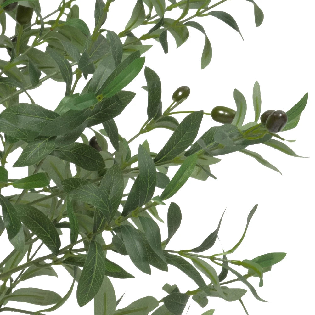 Realistic Artificial Olive Tree for Home & Office Decor Tall Faux Plant with Lifelike Leaves & Fruits UV-Resistant Potted Tree