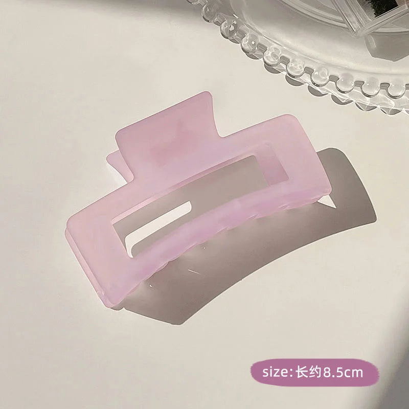 Korean Jelly Matte Gripping Clip Hairpin Trendy Simple Hair Claw Crab Barrettes Fashion For Girl Women Hair Accessories Headwear