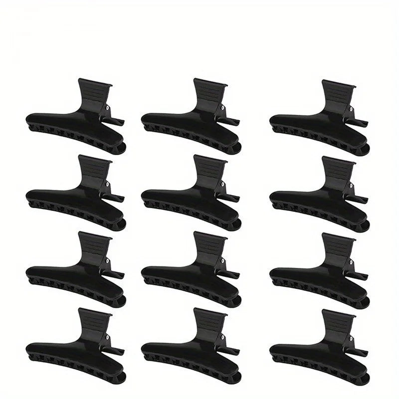 12pcs Butterfly Holding Hair Clip Hair Section Claw Clamps Hairdressing Tool for Cutting Hairdressing butterfly clip grab salon