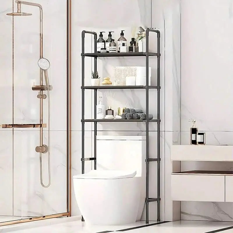 3 Layer Bathroom Washing Machine Storage Rack No Drill Multifunctional Movable Storage Organizer for Laundry Room
