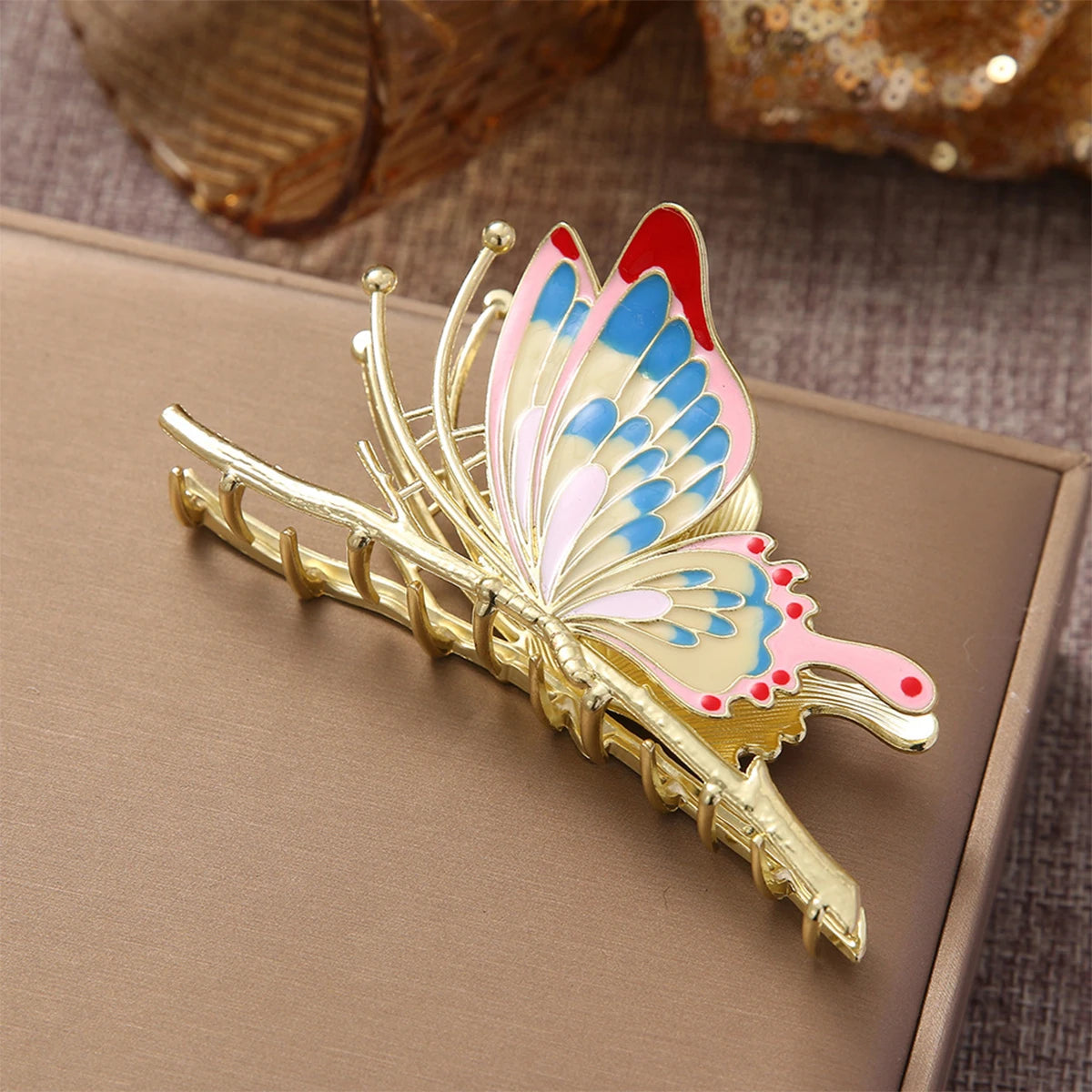 10cm Metal Butterfly Hair Claw Clip Fashion Shark Hair Clip for Women Girls Hair Accessories