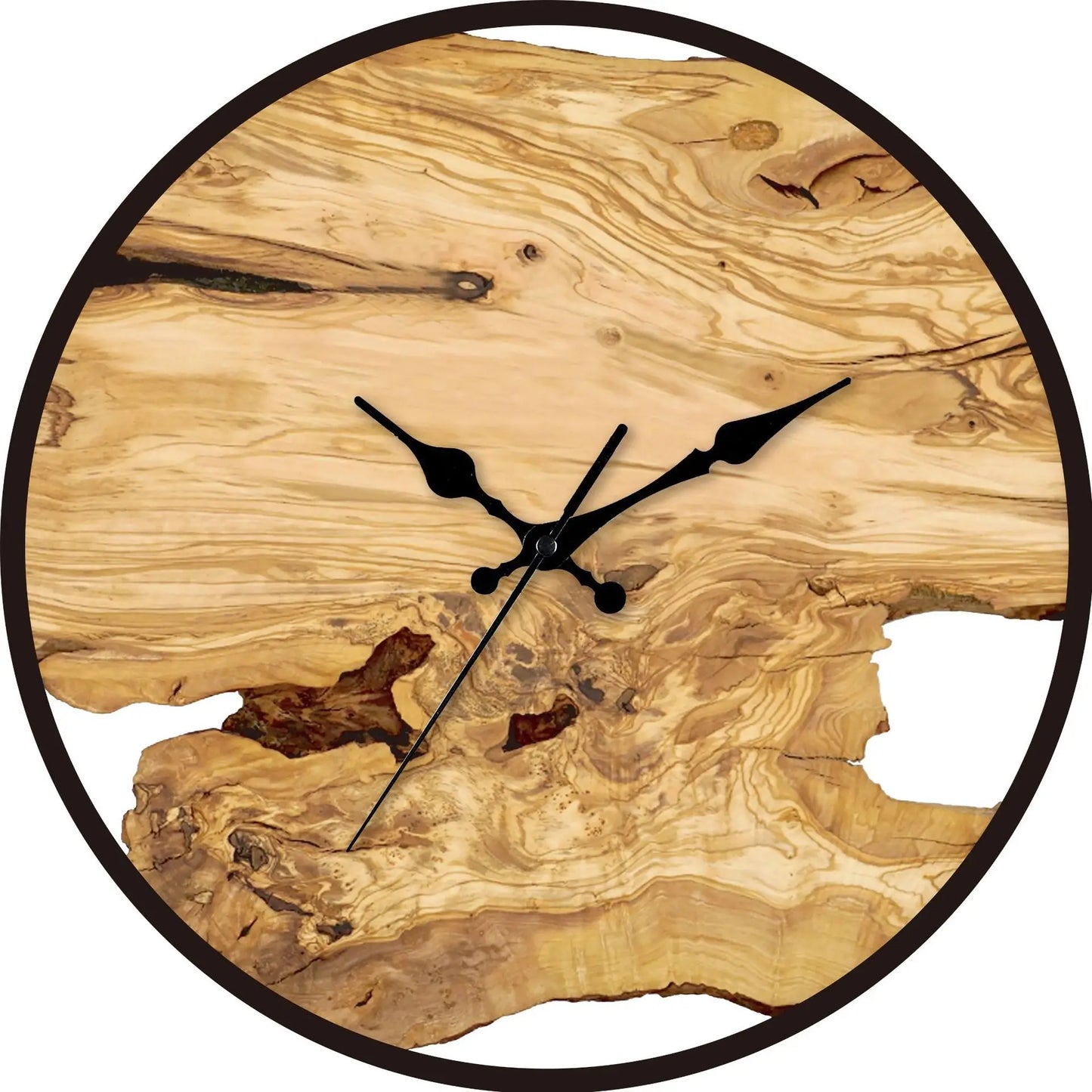 New Transparent Acrylic Wood Grain Wall Clock High Quality Luxury Wall Decoration Clocks for Living Room Bedroom Office Home