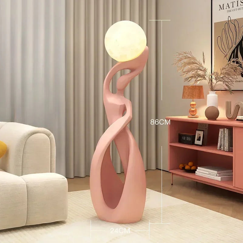 Creative Art Living Room LED Floor Lamp Next to TV Cabinet Home Decoration Sculpture Abstract Nordic Bedroom Lighting Fixtures
