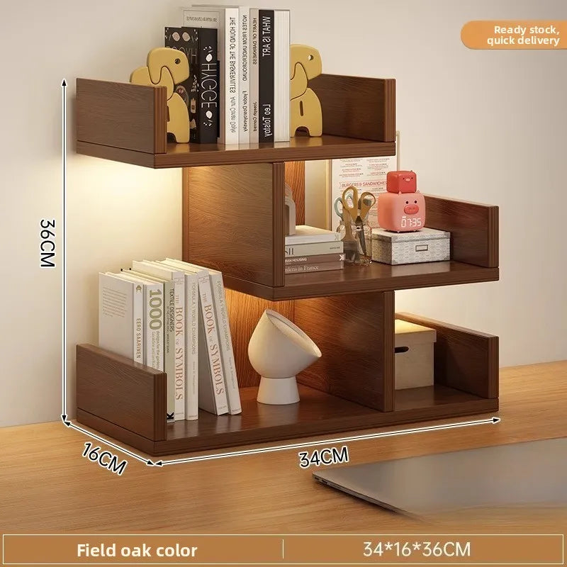 Firm Desktop Bookshelf Simple Shelf Storage Shelf Modern Simple Shelf Multi-layer Bookshelfsturdy and durable